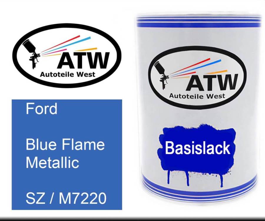Ford, Blue Flame Metallic, SZ / M7220: 500ml Lackdose, von ATW Autoteile West.